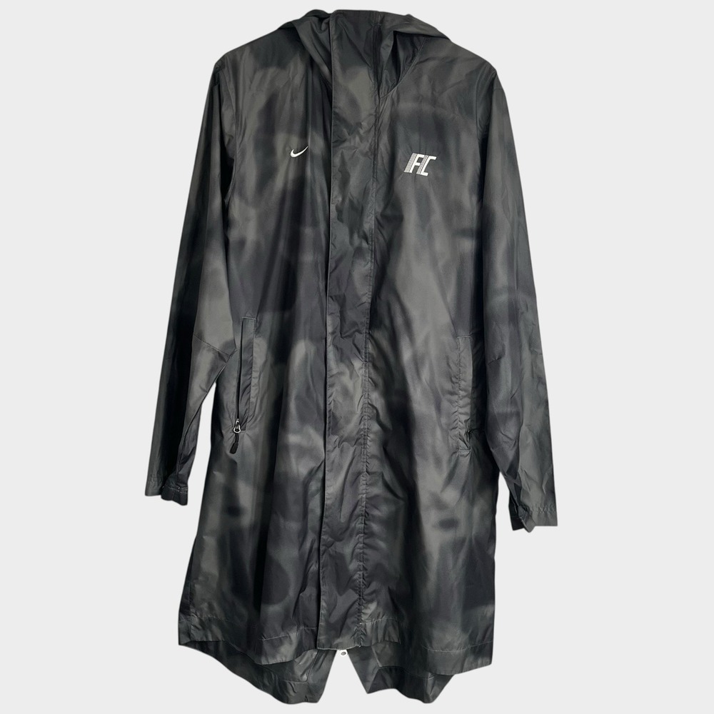 Nike Repel FC Woven Graphic Hooded Jacket Black Soccer Loose Parka Mens Small